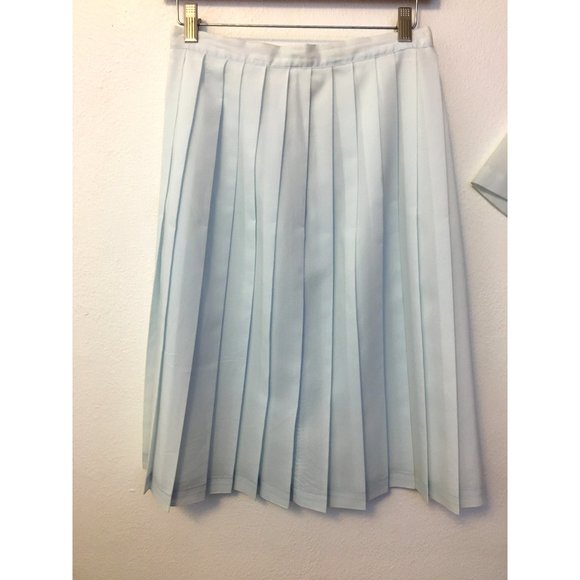 Vintage 50s Skirt Set Cropped Top Pastel Twee School Soft Girl Anime Kawaii (BT) - Picture 4 of 13